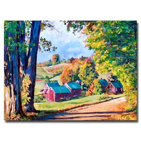 Trademark Fine Art David Lloyd Glover 'Road to Jenne Farm Vermont' Canvas , 24x32 DLG0092-C2432GG